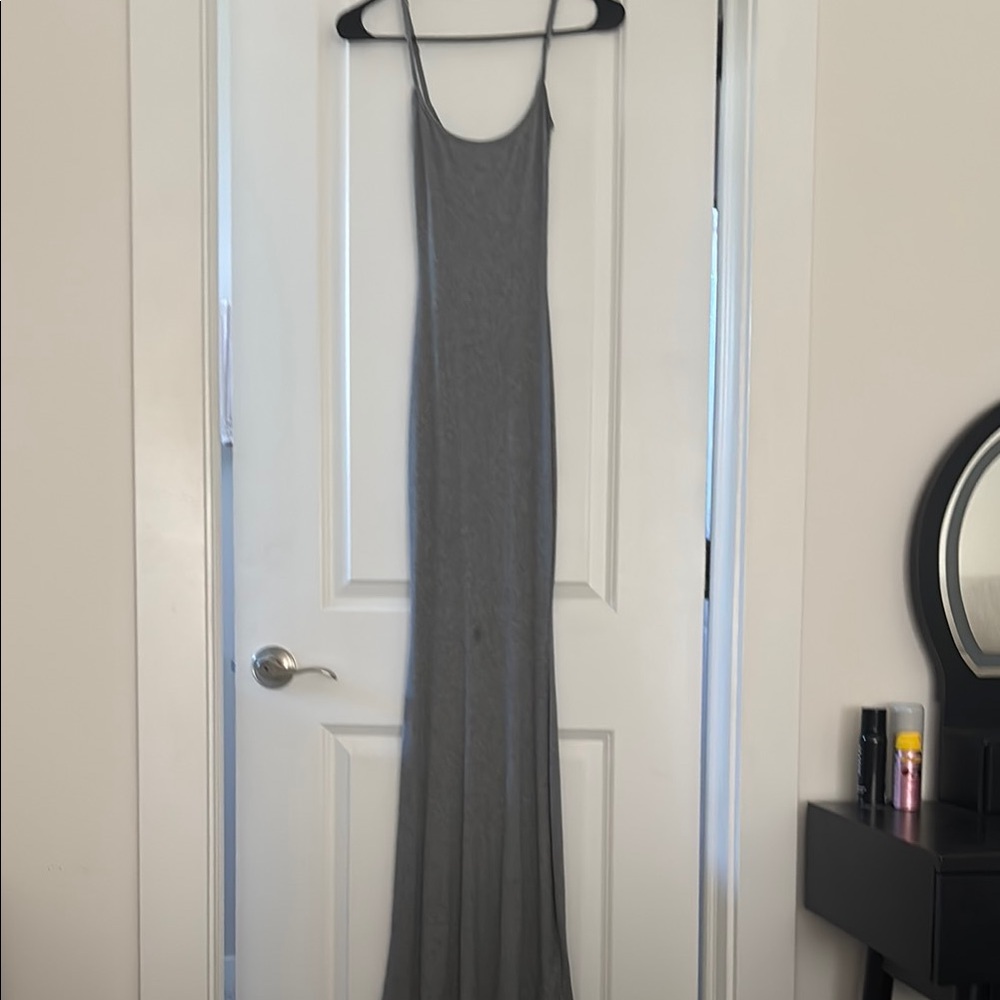 Skims Maxi Dress - strapless gray